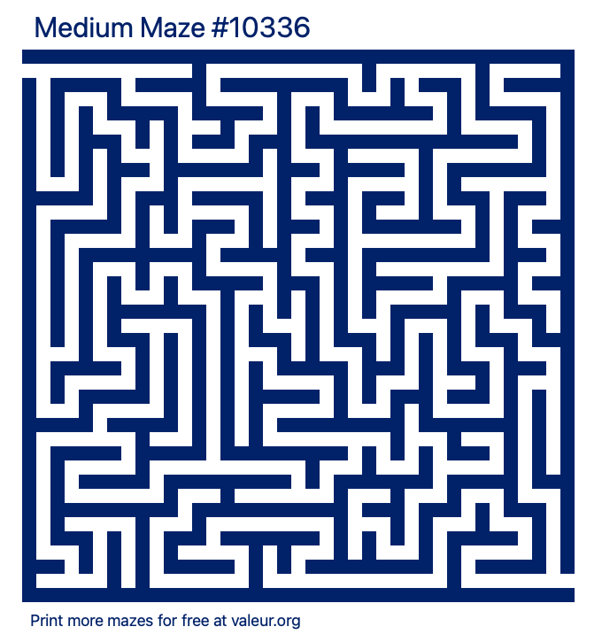 Free Printable Medium Maze number 10336
