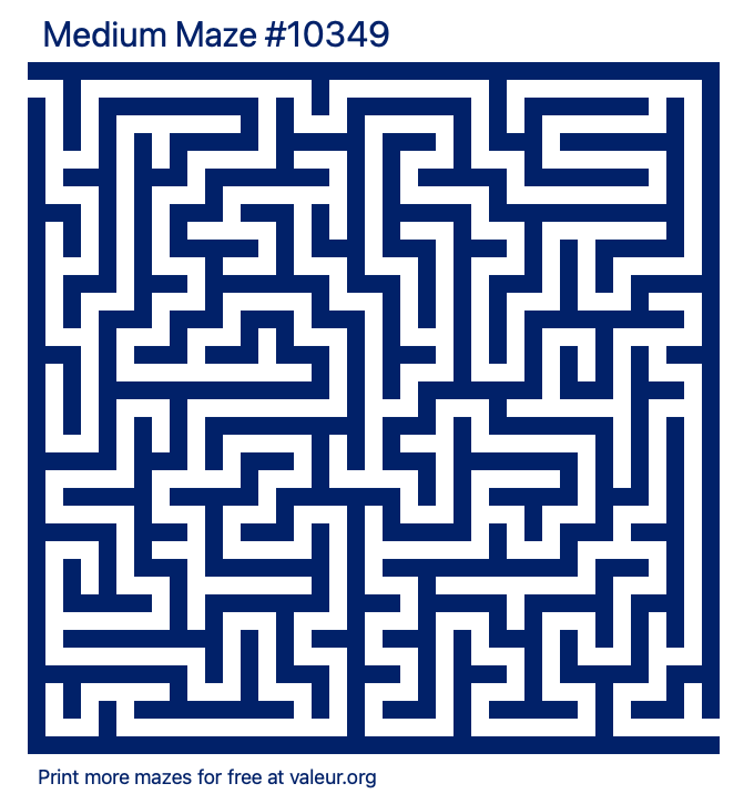 Free Printable Medium Maze number 10349