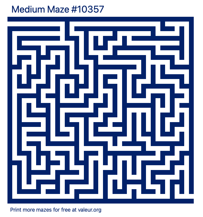 Free Printable Medium Maze number 10357
