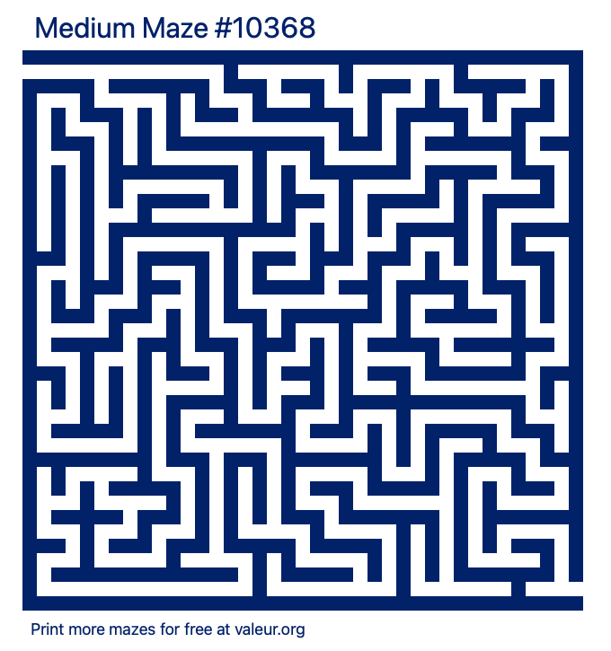 Free Printable Medium Maze number 10368