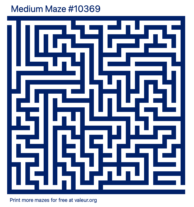 Free Printable Medium Maze number 10369