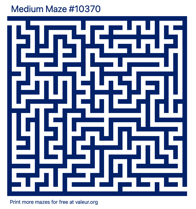 Free Printable Medium Maze number 10370