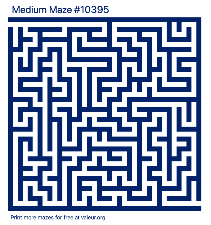 Free Printable Medium Maze number 10395