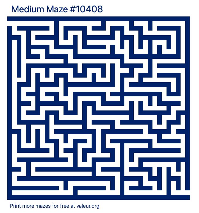 Free Printable Medium Maze number 10408