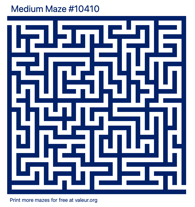 Free Printable Medium Maze number 10410