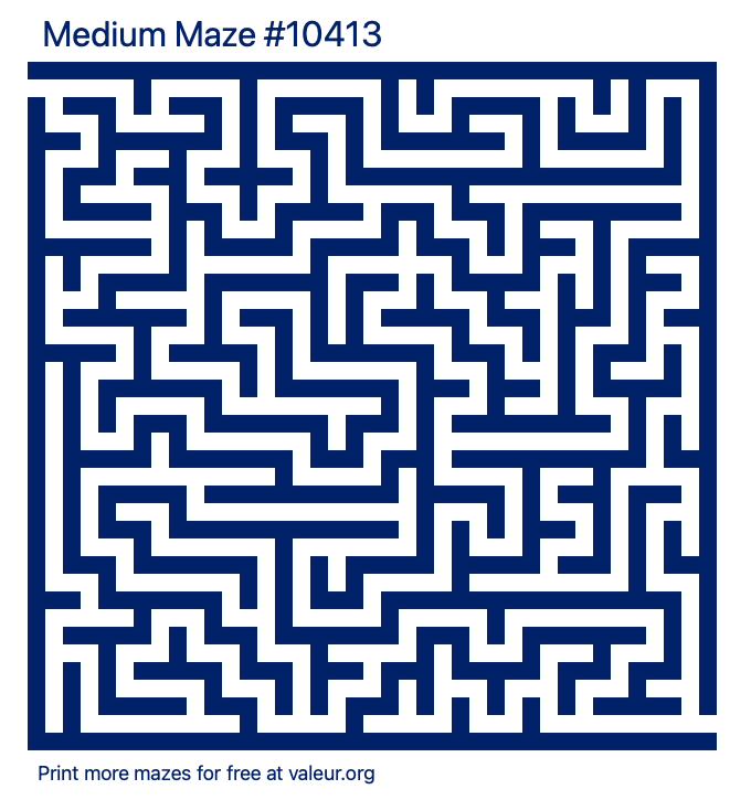 Free Printable Medium Maze number 10413