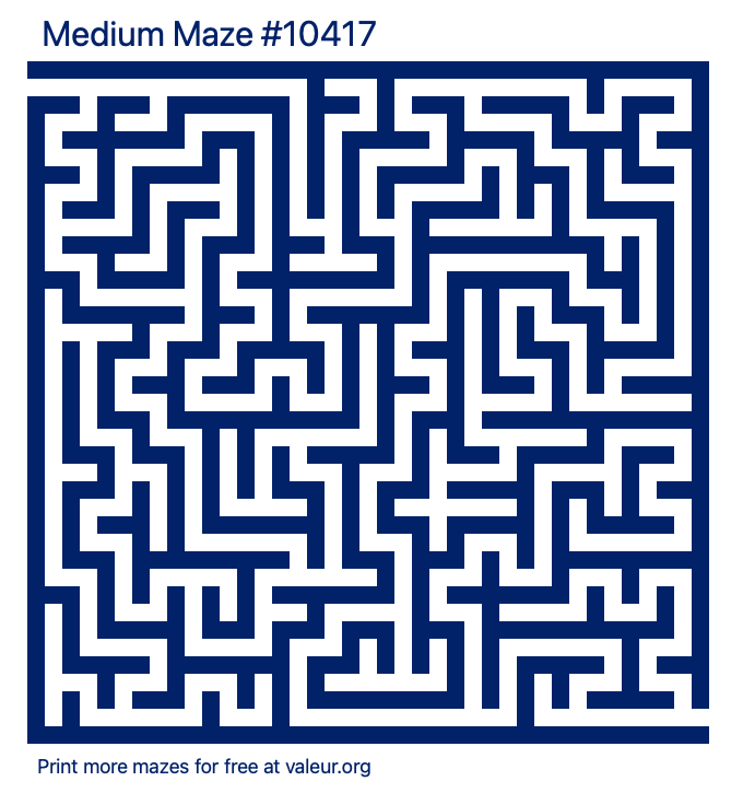 Free Printable Medium Maze number 10417