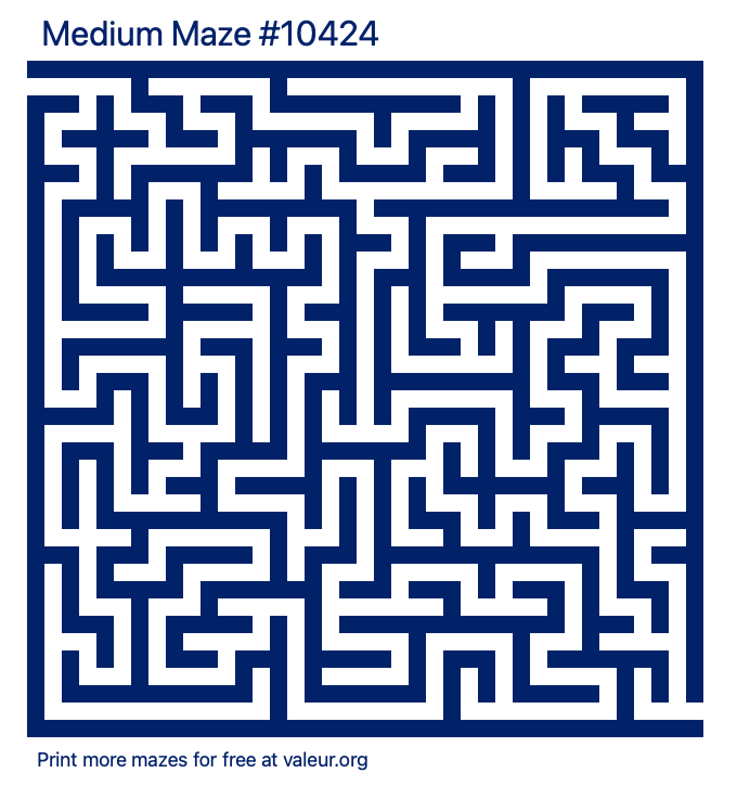 Free Printable Medium Maze number 10424