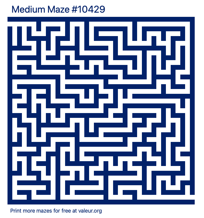 Free Printable Medium Maze number 10429