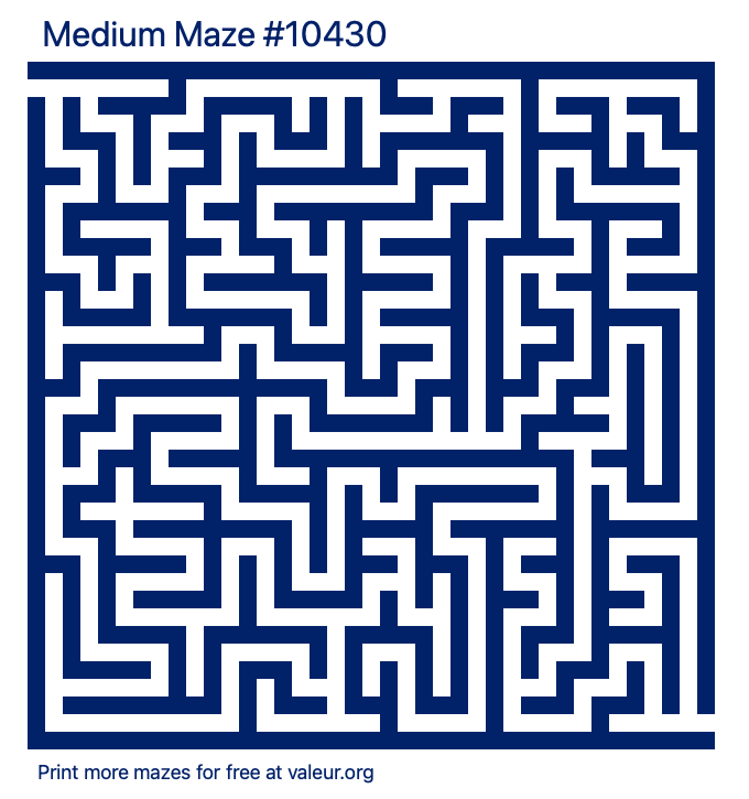Free Printable Medium Maze number 10430