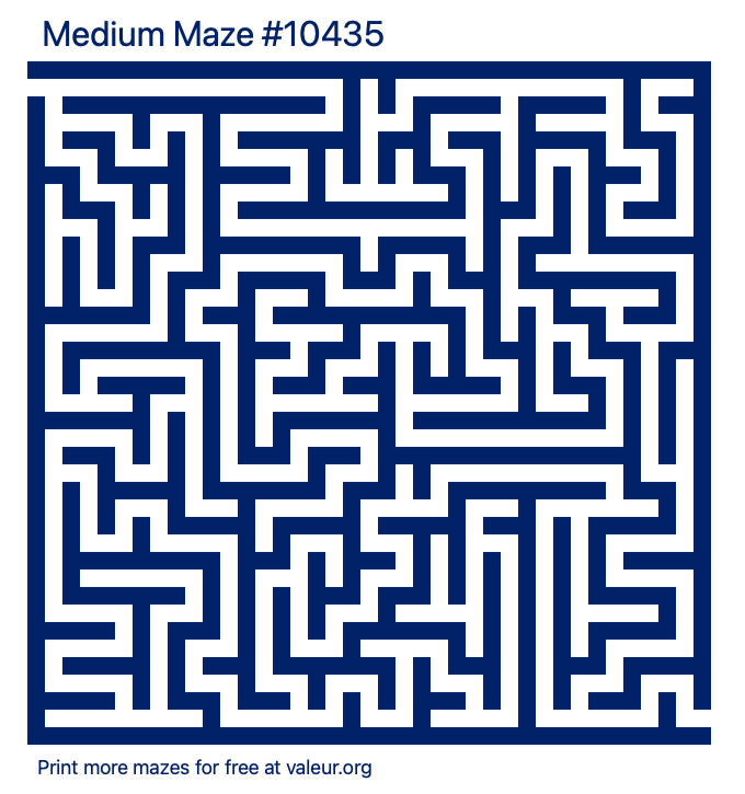 Free Printable Medium Maze number 10435
