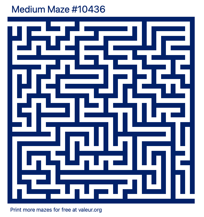 Free Printable Medium Maze number 10436