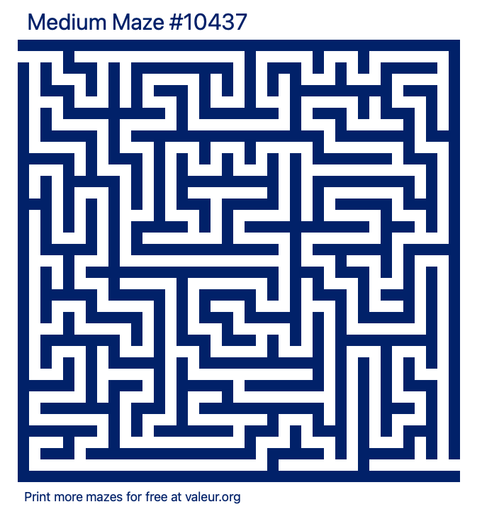 Free Printable Medium Maze number 10437