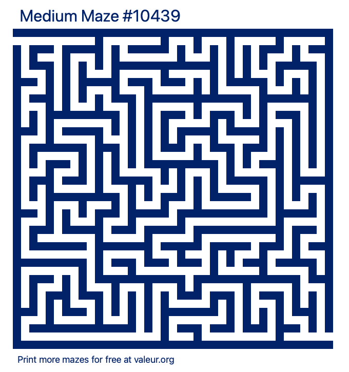 Free Printable Medium Maze number 10439