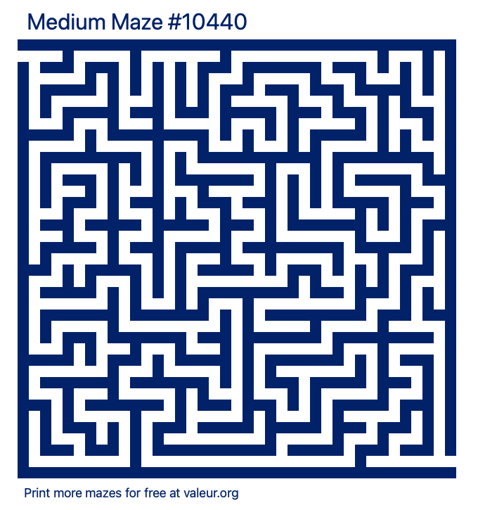 Free Printable Medium Maze number 10440