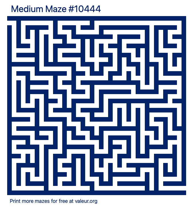Free Printable Medium Maze number 10444