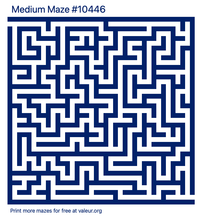 Free Printable Medium Maze number 10446