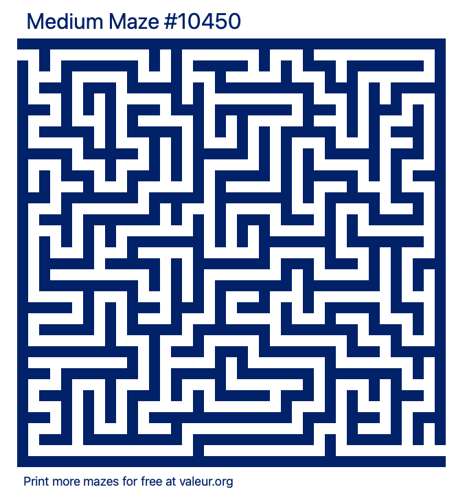 Free Printable Medium Maze number 10450