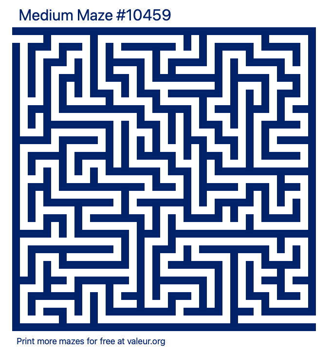Free Printable Medium Maze number 10459