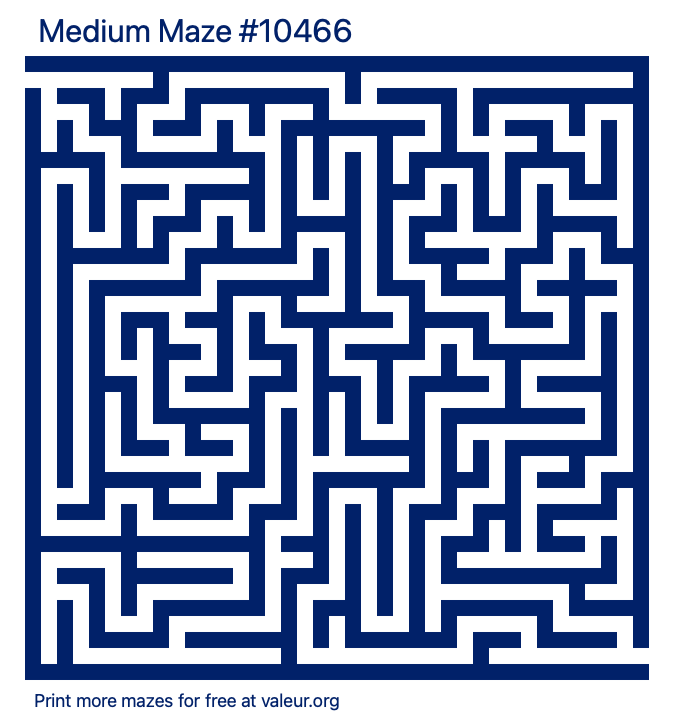 Free Printable Medium Maze number 10466