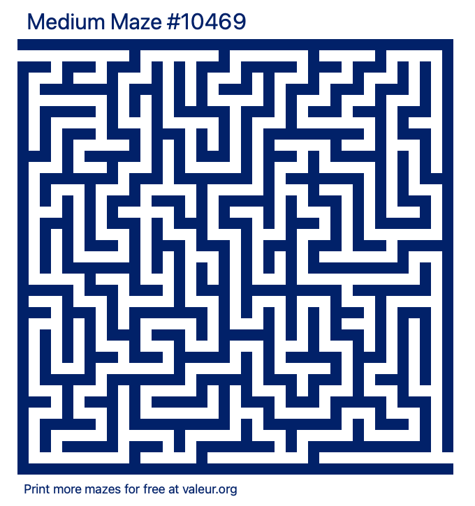 Free Printable Medium Maze number 10469