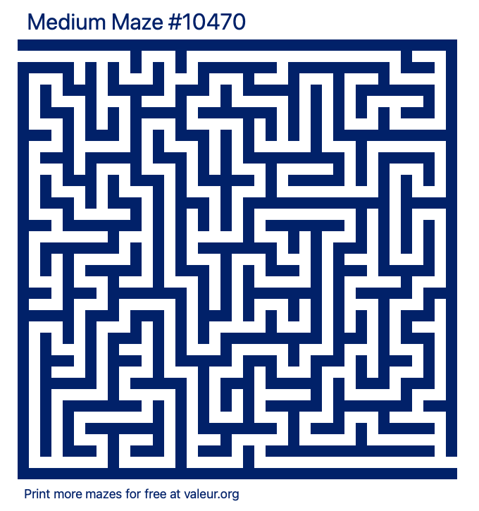Free Printable Medium Maze number 10470