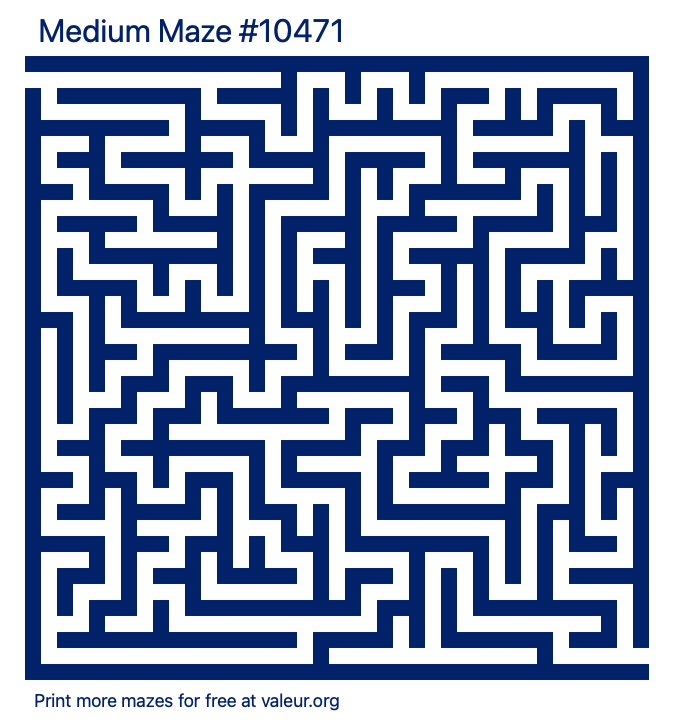 Free Printable Medium Maze number 10471