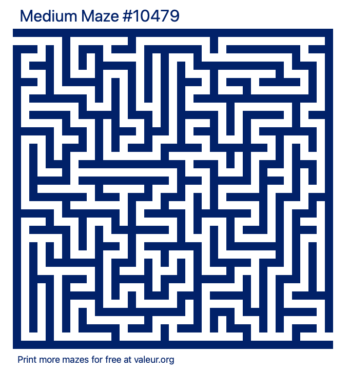 Free Printable Medium Maze number 10479