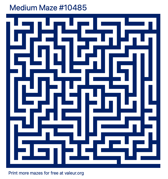 Free Printable Medium Maze number 10485