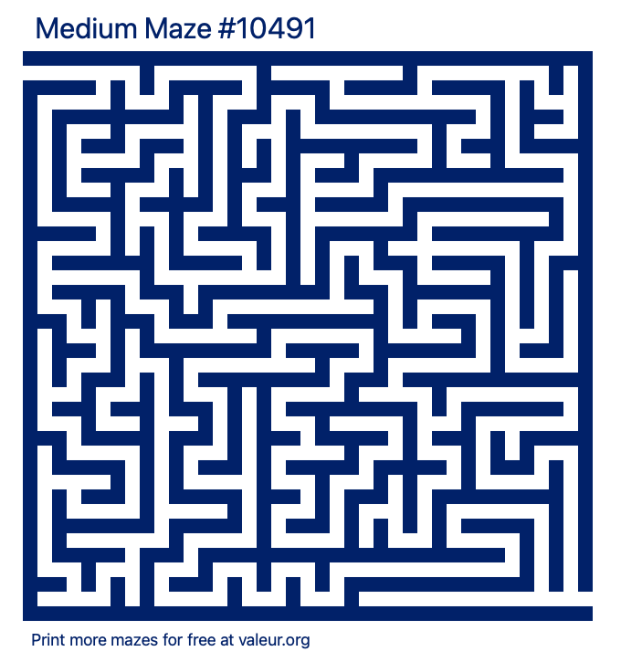 Free Printable Medium Maze number 10491