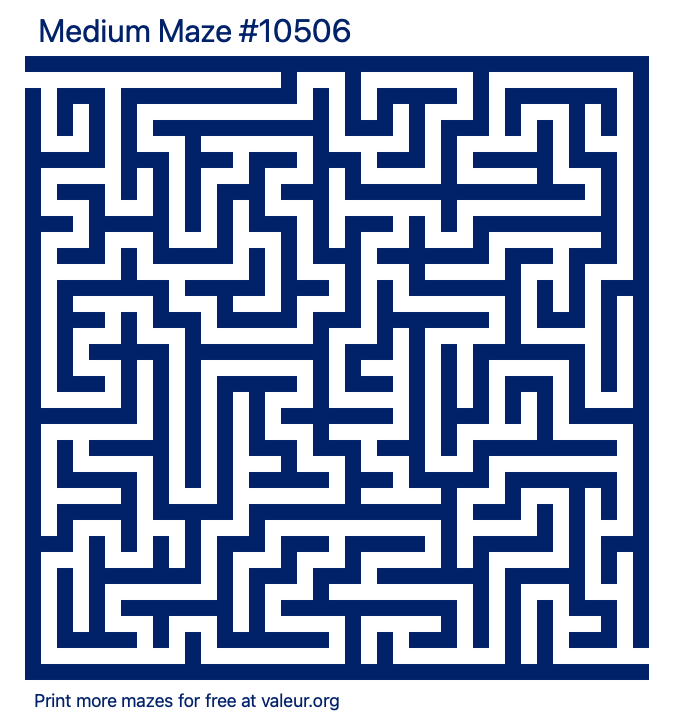 Free Printable Medium Maze number 10506