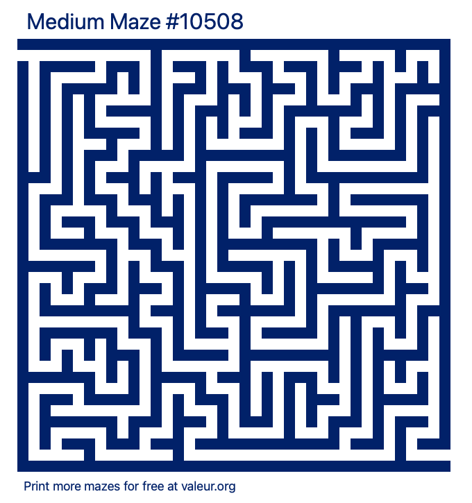 Free Printable Medium Maze number 10508