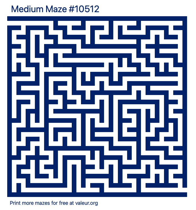 Free Printable Medium Maze number 10512