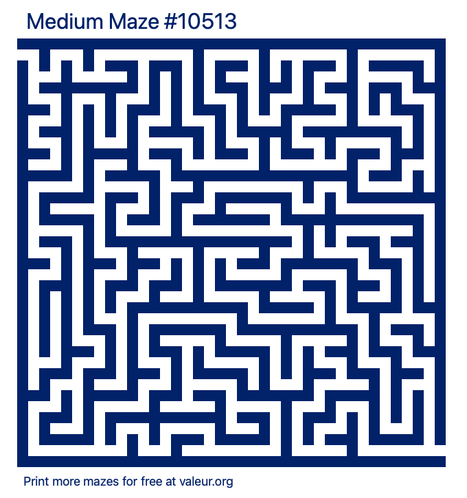 Free Printable Medium Maze number 10513