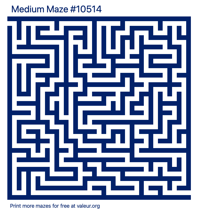 Free Printable Medium Maze number 10514