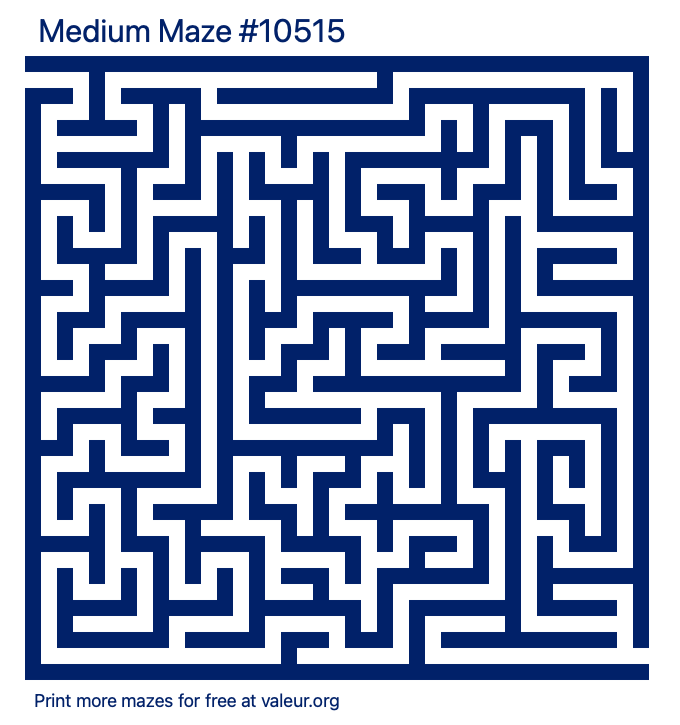 Free Printable Medium Maze number 10515
