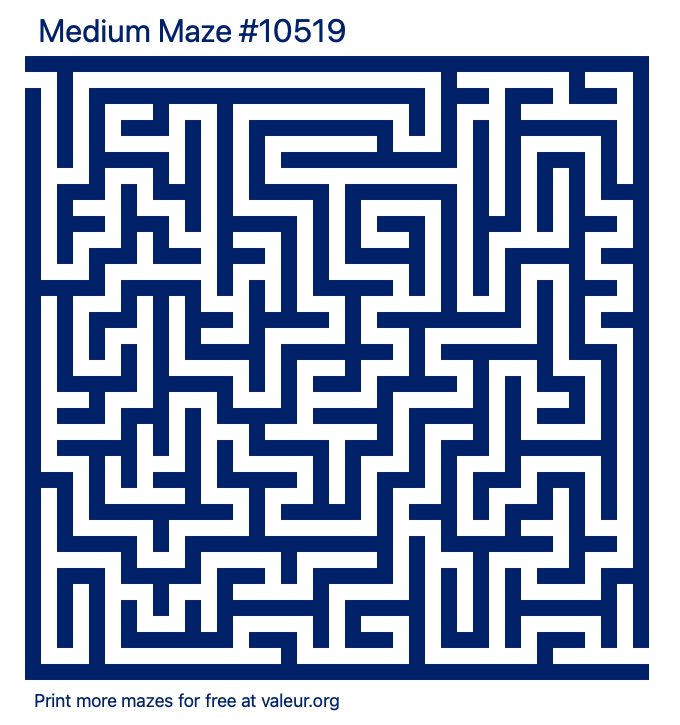 Free Printable Medium Maze number 10519