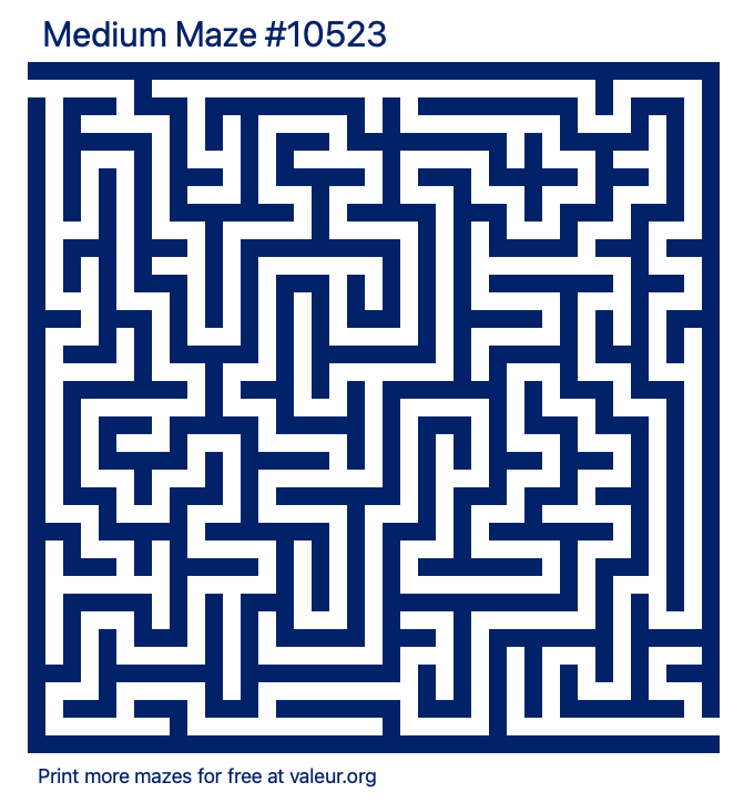 Free Printable Medium Maze number 10523
