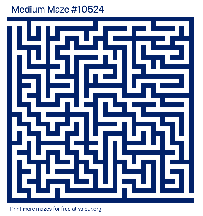 Free Printable Medium Maze number 10524