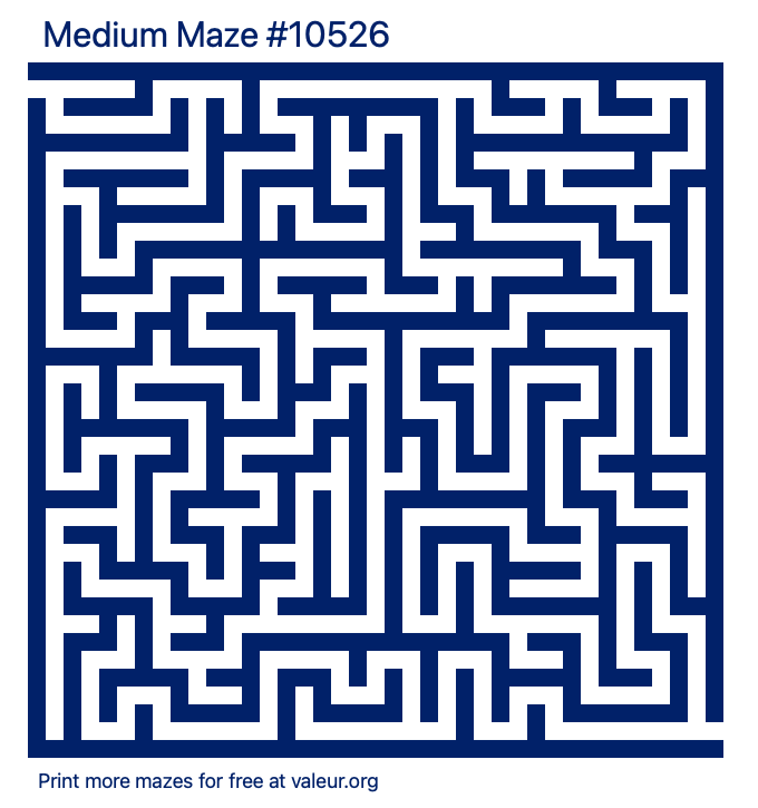 Free Printable Medium Maze number 10526