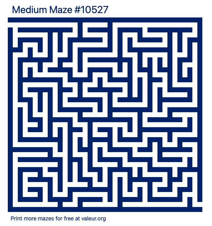 Free Printable Medium Maze number 10527