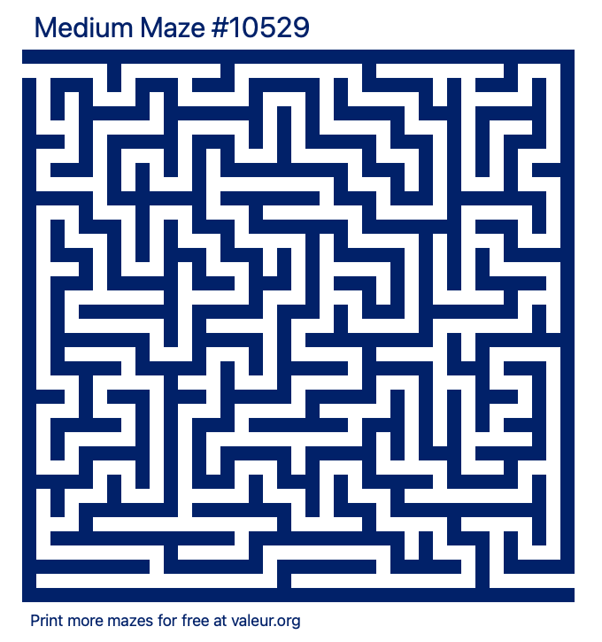 Free Printable Medium Maze number 10529