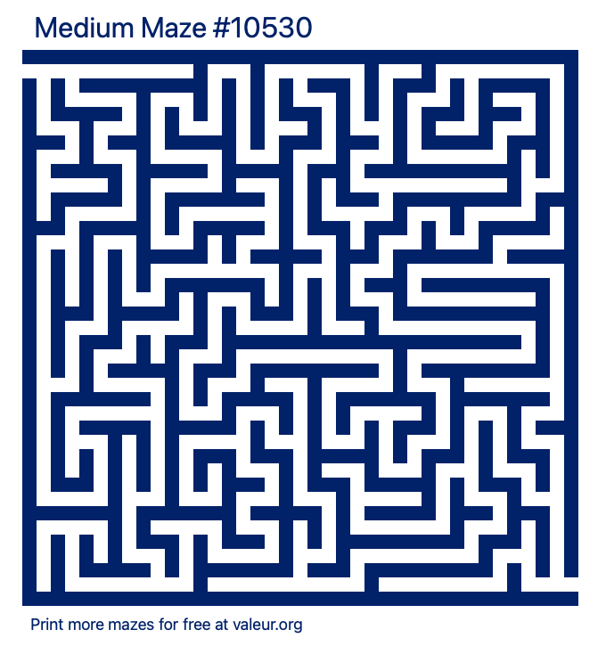 Free Printable Medium Maze number 10530