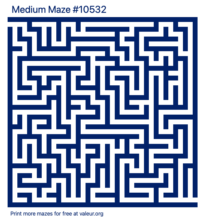 Free Printable Medium Maze number 10532
