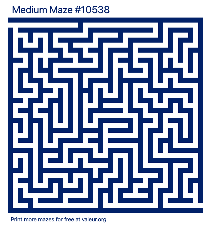 Free Printable Medium Maze number 10538