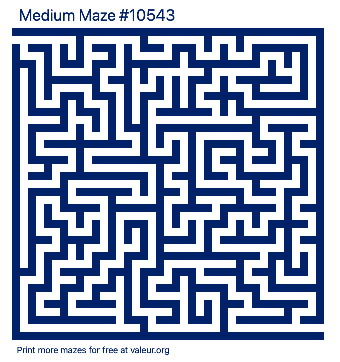 Free Printable Medium Maze number 10543