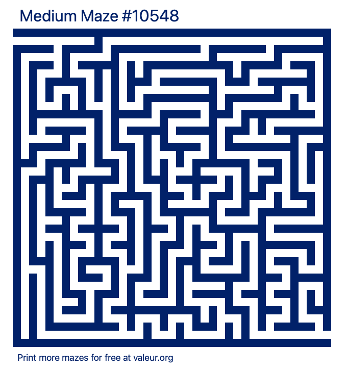 Free Printable Medium Maze number 10548