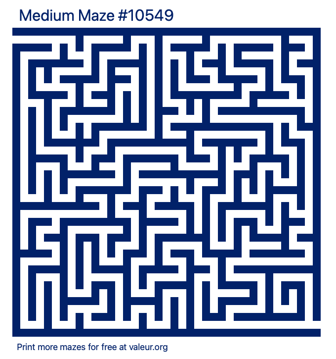 Free Printable Medium Maze number 10549