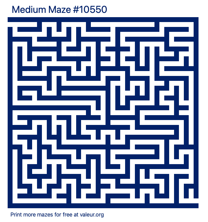 Free Printable Medium Maze number 10550