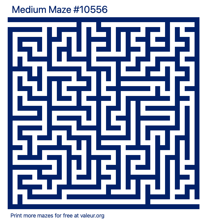Free Printable Medium Maze number 10556